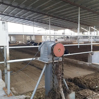 Unité de raclage de canaux au sol pour machine de collecte des déchets de laiterie en béton