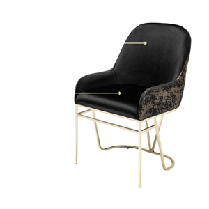 Silla de comedor moderna de terciopelo con patas de metal tapizadas para hotel, restaurante y hogar. - Product Image 3