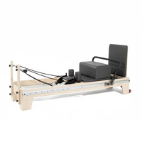 Máquina de Ejercicios de Pilates Reformer para Estiramiento Muscular de Cuerpo Completo, Equipo de Pilates Reformer para Estudios de Yoga