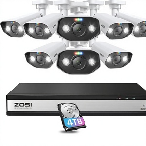 Système de caméra de sécurité PoE 16 canaux 4K H.265 8MP NVR 4TB HDD Enregistrement 24/7 8x Caméras IP 5MP Intérieur/Extérieur Détection humaine - Product Image 1