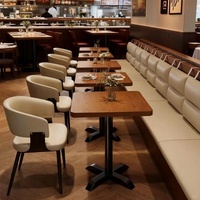 Vente en gros OEM ODM Mobilier de restauration, cafétéria, café, stand à café, sièges modulaires, mobilier de restaurant commercial, ensemble de tables et chaises de salle à manger