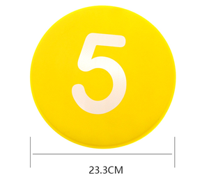 LXY-073 Set van 10 stuks 9 inch platte PVC voetbal pionnen genummerd veldmarkeringen - Product Image 6