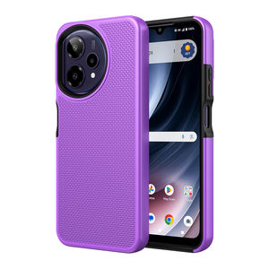 <span class=keywords><strong>Cover</strong></span> protettiva per cellulare antiurto a doppio strato per icona di Cricket Pro paraurti testurizzato e antiscivolo robusto custodia a Flip Back - Product Image 2