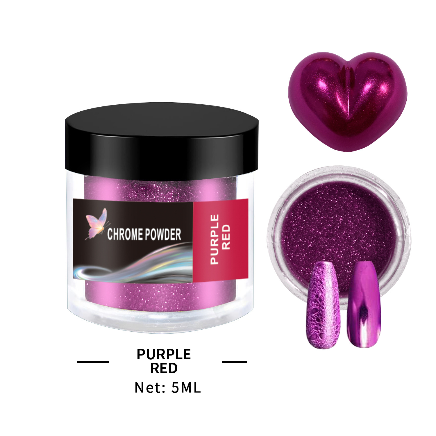 Poudre de chrome-18violet rouge-5ml