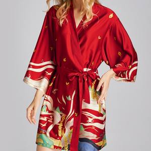 Set di Pigiama in Raso di Seta con Pizzo Floreale, Scollo a V, Tentazione Sensuale, Abbigliamento da Notte per Donne, Prodotto dalla Fabbrica di Guangzhou - Product Image 3