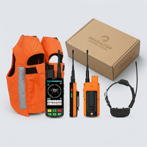 Traceur GPS Commercial pour Chiens 4G GPS+VHF 15KM Transmission Réseau Cellulaire en Cas de Panne Enregistrement de Données sur <span class=keywords><strong>Carte</strong></span> TF Silicone Métal Beidou - Product Image 4