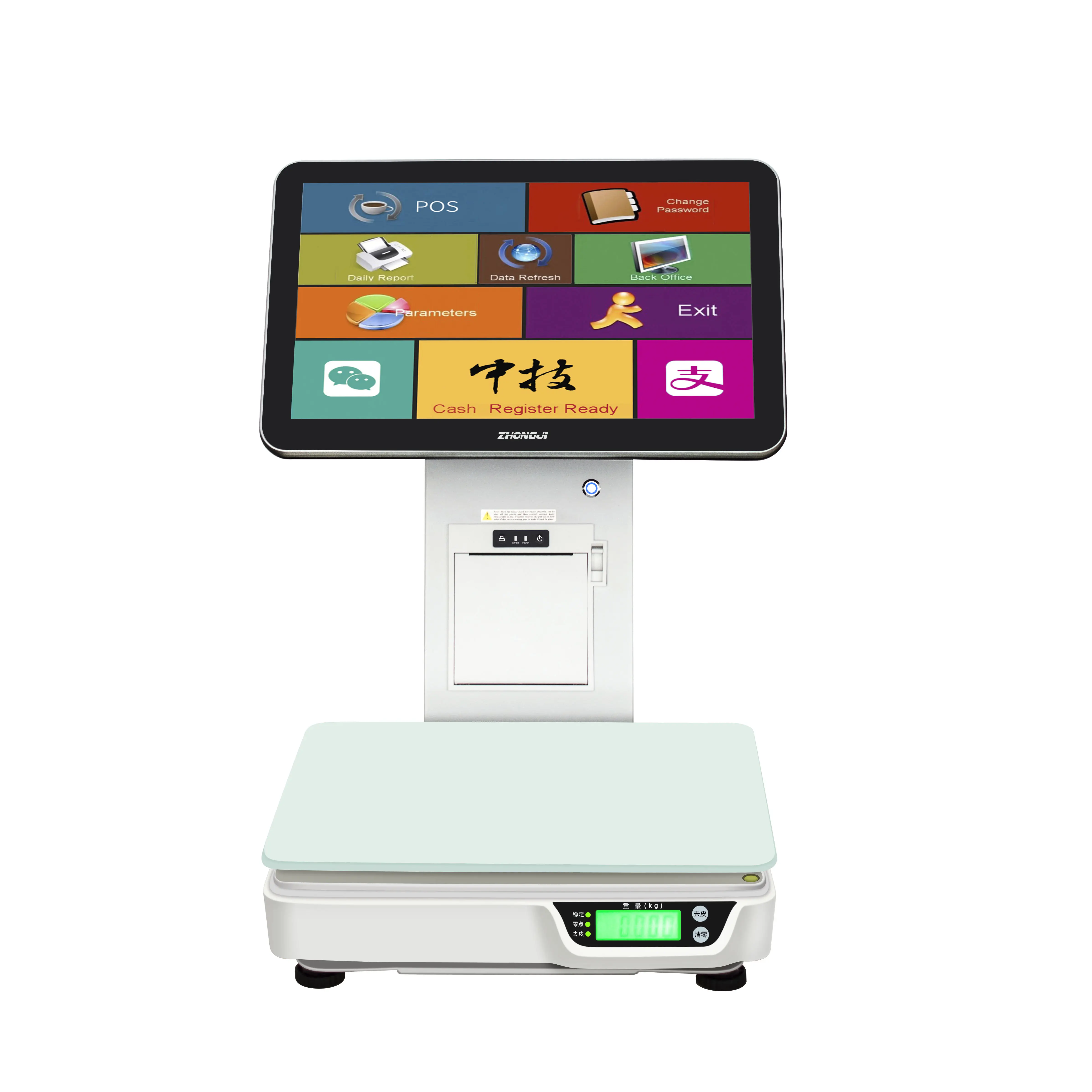 Best Selling 30Kg Price, Ai Pos Scale 15.6 Inch All In One Pos Weighing Cash Register With Pos System Scale For Grocery Store/