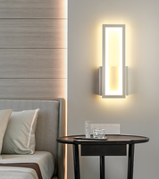 Lampe murale linéaire LED moderne en fer pour intérieur et extérieur, pour chambre à coucher, allée, escalier, décoration