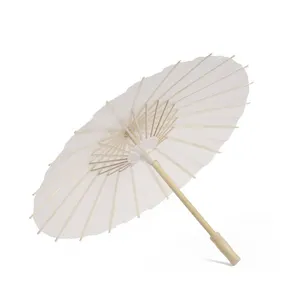 Çin kağıt şemsiye beyaz DIY şemsiye fotoğraf sahne kağıt şemsiye düğün için