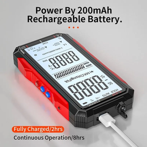 FS899C 681 Smart Anti-burn True RMS Multimeter Rechargeable 750V AC/1000V DC Voltage/Hz//Diode <strong>Tester</strong> with LCD &amp; Sheath - Product Image 3