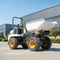 Dumper articulé sur roues de 3 tonnes, 4x4, tout-terrain, camion benne de chantier, 3000 kg, moteur diesel, benne pivotante pour l'exploitation minière