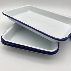 기구 담그기 의학 의학 외과 저장 그림 음식 빵 쿠키 저장 홈 에나멜 사각 트레이 - Product Image 1