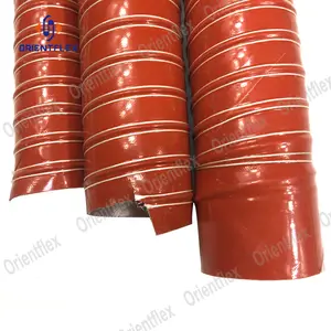5 pouces 8 pouces 10 pouces 12 pouces flexible résistant à la chaleur 2 plis silicone tuyau de conduit d'air