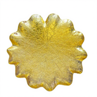 Assiettes de Présentation IMUWEN, Plateaux Décoratifs en Plastique, Motifs Feuilles, Finitions Électroplaquées, Style Américain, Luxe Léger, Décoration Vintage