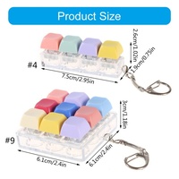 Cheap Wholesale Light Keycap Keychain Fidget Keyboard Cliker Cliky Korean INS Colorful Office Desk Toy for Stress Relief