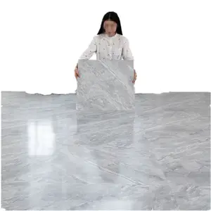 Pisos laminados de plástico pvc spc imitação de piso de cerâmica piso de vinil mármore casca e azulejos adesivos à prova d'água