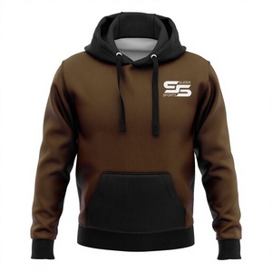 เสื้อฮู้ด100% ผ้าฝ้ายสำหรับผู้ชายเสื้อฮู้ดสีพื้นพิมพ์ลายทั้งตัว - Product Image 1