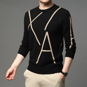 Pullover di lana griffato in maglia di moda - Product Image 5