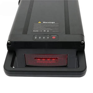 Batterie au lithium pour vélo électrique, étanche, avec feu arrière, 48V 10.4Ah, placée sur le porte-bagages arrière, circuit BMS 1C, décharge <span class=keywords><strong>WoWei</strong></span> HHJ-1 350W - Product Image 3