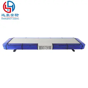 1-3W PC len led roof light bar 12v blue ambulance bar light led strobe light water proof with inbuilt 100 watt speaker and siren