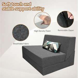 Sofá Cama Convertible Personalizado, <span class=keywords><strong>Plegable</strong></span>, de Espuma de Alta Densidad, para Habitación de Huéspedes, Espacios Pequeños, Fábrica B2B - Product Image 4