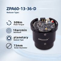 Module d'actionneur de boîte de vitesses planétaire 73 mm, moteur BLDC 50 tr/min 48 V à couple élevé pour bras de robot collaboratif et robot IA |   ZBDynamiX