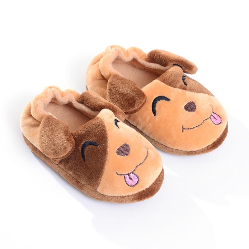 New Children's Soft Velvet Cotton slippers Cartoon Winter Warm