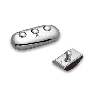 Ensemble de bureau Lux Post, 2 pièces, finition chromée, accessoires de bureau - Product Image 1