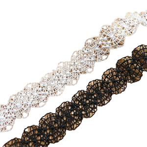 AHE Elegante Encaje Floral Bordado Soluble en Agua 100% Poliéster, Adornos con Patrón de Borde para Decoración de Vestidos, Prendas y Zapatos - Product Image 3