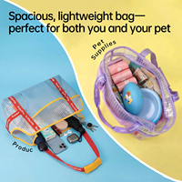 Sac de transport pour animaux de compagnie Touchdog Fashion en PVC transparent, respirant et imperméable pour petits chiens et chats, utilisation estivale en plage et en extérieur