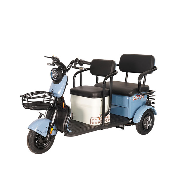 800W 1000W Electric Tricycles 3 Wheel Electric Cargo Bike Household Small Scooter Three-seat Adjustable Electric Tricycles