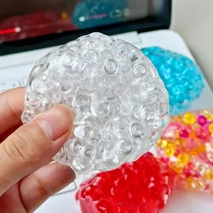Plush Latex Squishy Balls Ice <b>Beads</b> Squeeze Toy Super Soft Mochi Fidget Slow Rebound Anxiety Relaxation Unisex Gift - Product Image 3