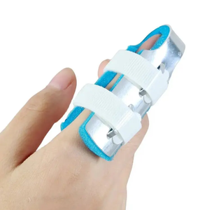 دعامات إصبع الإبهام من الألومنيوم بالجملة من HKJD، دعامة عظام الأصابع الفضية من قطعتين لدعم الكسور مع إغلاق بخطاف وحلقة، خفيفة الوزن - Product Image 3