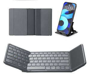 Clavier Bluetooth rétroéclairé pliable, clavier intelligent sans fil pliable pour téléviseur, clavier de poche pliable avec souris - Product Image 1