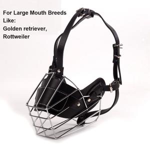 Museau de <span class=keywords><strong>chien</strong></span> en fer pour les races à grande bouche (Mastiff caucasien)-Motif solide et décoration de fourrure Anti-manger Protecteur - Product Image 3