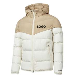 Chaqueta Acolchada para Hombre, Talla Grande, con Bloques de Color, Chaqueta de Invierno con Capucha, Chaqueta Cálida para Exteriores, Chaqueta Acolchada de Algodón con Logotipo Personalizado - Product Image 1