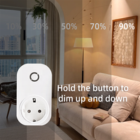 Bilihondim Prise WiFi EU avec variateur 200W 1 canal, compatible Tuya Assistant, télécommande, installation facile, garantie 1 an, 1A, application