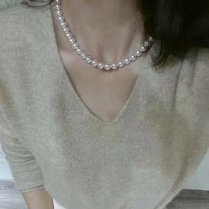 Collar de Perlas Blancas Australianas de Alta Calidad, 7-8 mm, Sin Núcleo, Tamaño Clásico, con Brillo Blanco, Círculo Perfecto, Menor - Product Image 4