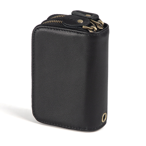 Portachiavi a Due Strati con Cerniera, Grande Capacità, in Pelle, Porta Carte con Cinturino da Polso - Product Image 2