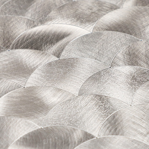Modern Peel and Stick Mosaic champagne Color Easy Diy Fish Scale Shape Decorative Aluminum Composite Mosaic Waterproof - Product Image 3