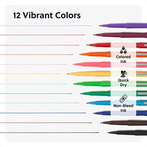 Juego de 24 Rotuladores de Punta Fina para Dibujo Artístico, Marcadores de Colores Finos - Product Image 2