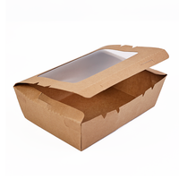 Boîte d'emballage en papier kraft pour cupcakes, toast, beignets, biscuits, conteneur alimentaire pour boulangerie à emporter avec fenêtre transparente