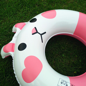 Inflatable Cartoon Swimming <b>Ring</b> For Children Thickened Floats Pool Toy With Bear And Cat Design - Product Image 3