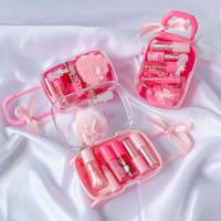 Offre Spéciale : Coffret Magique Mini Valise de Maquillage pour les Lèvres – Ensemble 6 Pièces Rouge à Lèvres et Gloss avec Pendentif – Hydratant, Longue Tenue, Kit Cadeau Adorable