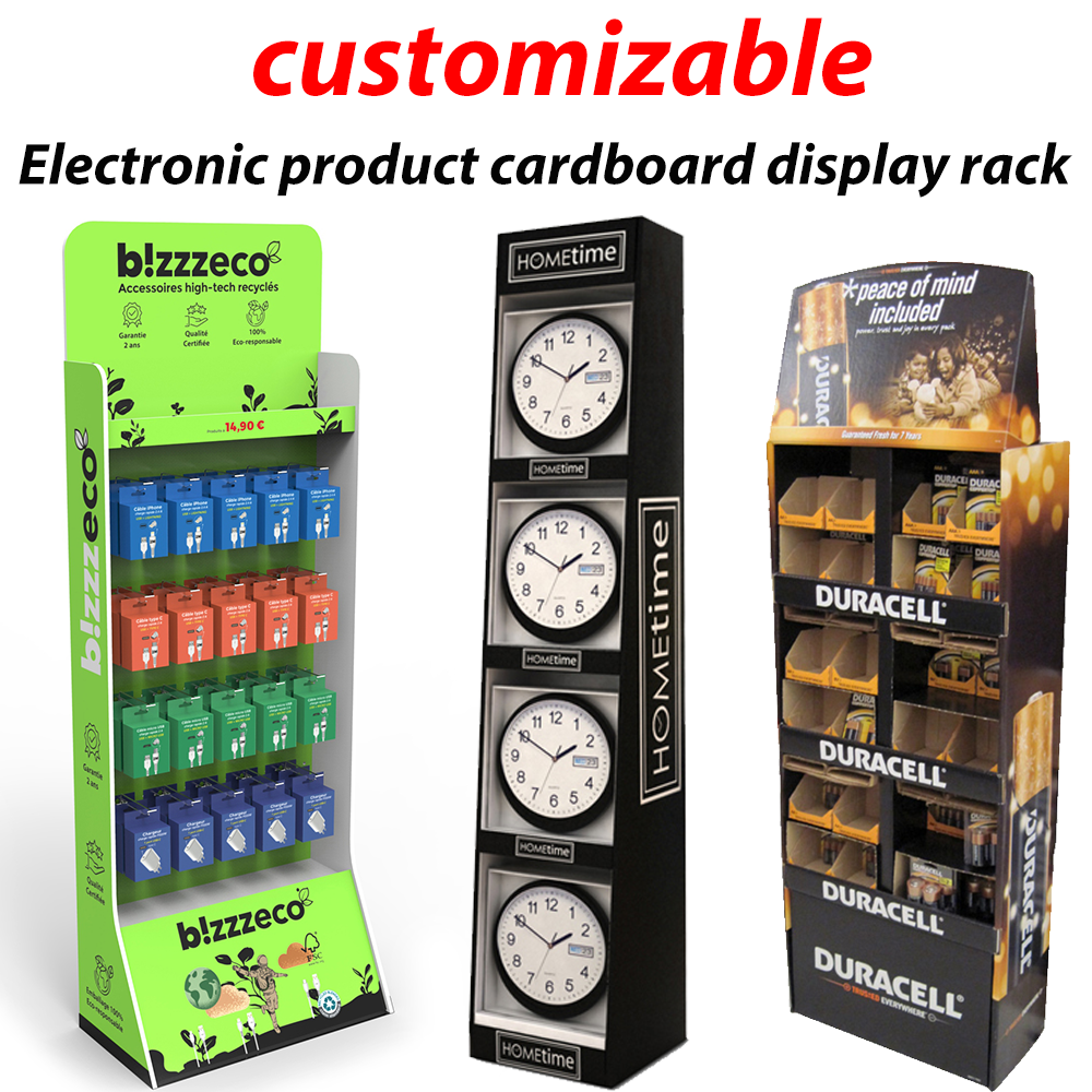 Apache Modern White for Floor Standing Cardboard Display Shelf with Custom Logo for Retail Stores — view 3