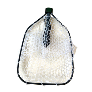 Складная рыболовная резиновая посадочная сетка подходит для морской воды, большая рыболовная сеть для байдарок, ручка из сплава - Product Image 5