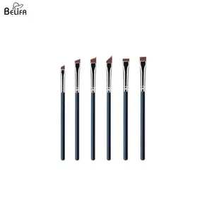 Private Label benutzer definierte eckige Concealer Auge tinit präzise Ultra Augenbrauen feine Winkel linie dünne flache Kopf abgewinkelte Eyeliner Augenbrauen Pinsel