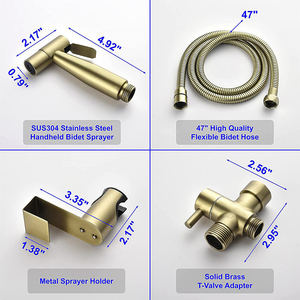 Hotel-Grade Stainless Steel <strong>Bidet</strong> Shower Water <strong>Diverter</strong> Bathroom Faucet Spout <strong>with</strong> Toilets <strong>Bidet</strong> Spout - Product Image 6