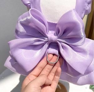 पालतू शादी की पोशाक कुत्ते के कपड़े वसंत गर्मियों के छोटे कुत्ते कुत्ते बिल्ली के लिए धनुष स्कर्ट कपड़े - Product Image 4