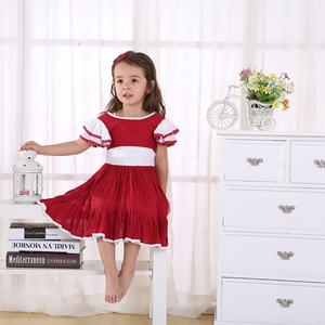 Robe de bébé fille en viscose rouge et blanche en gros pour les filles de 2 à 14 ans, robe de Noël pour enfants - Product Image 3